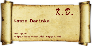 Kasza Darinka névjegykártya